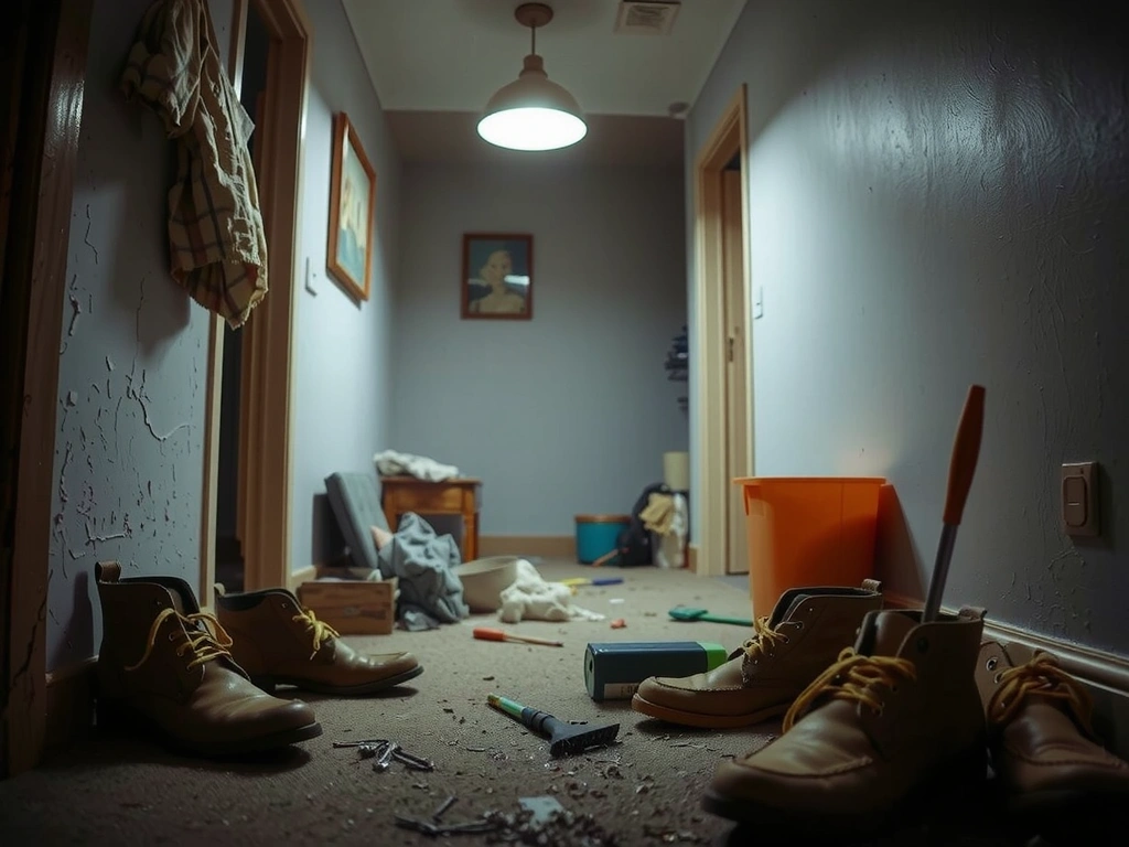 Vstupní hala před úklidem