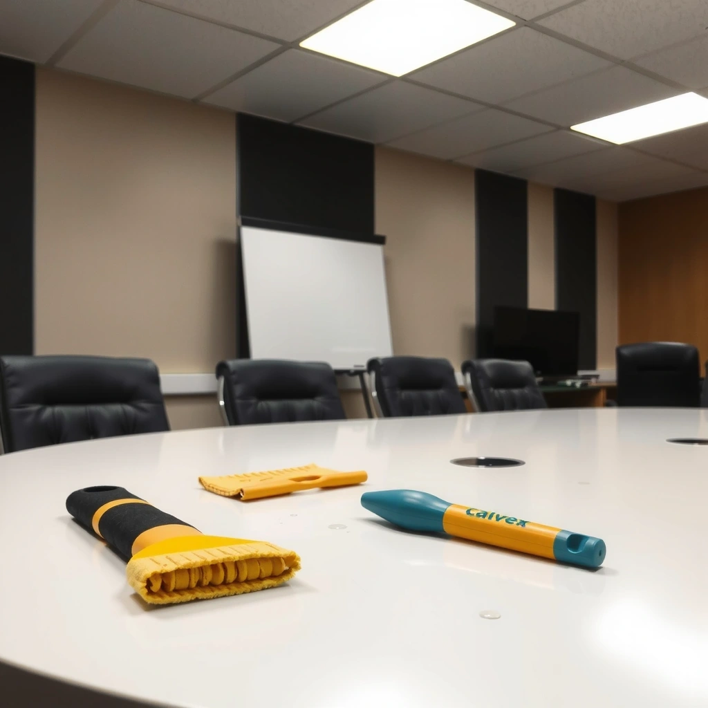 Zasedací místnost po večírku