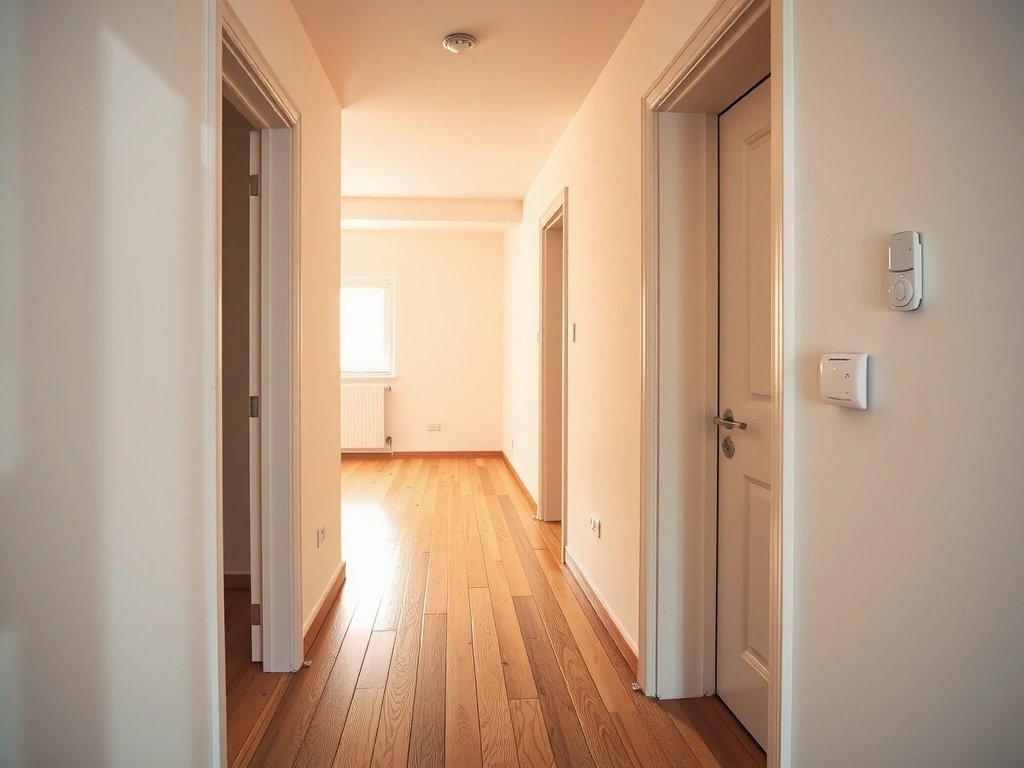 Čistá chodba v bytovém domě po úklidu